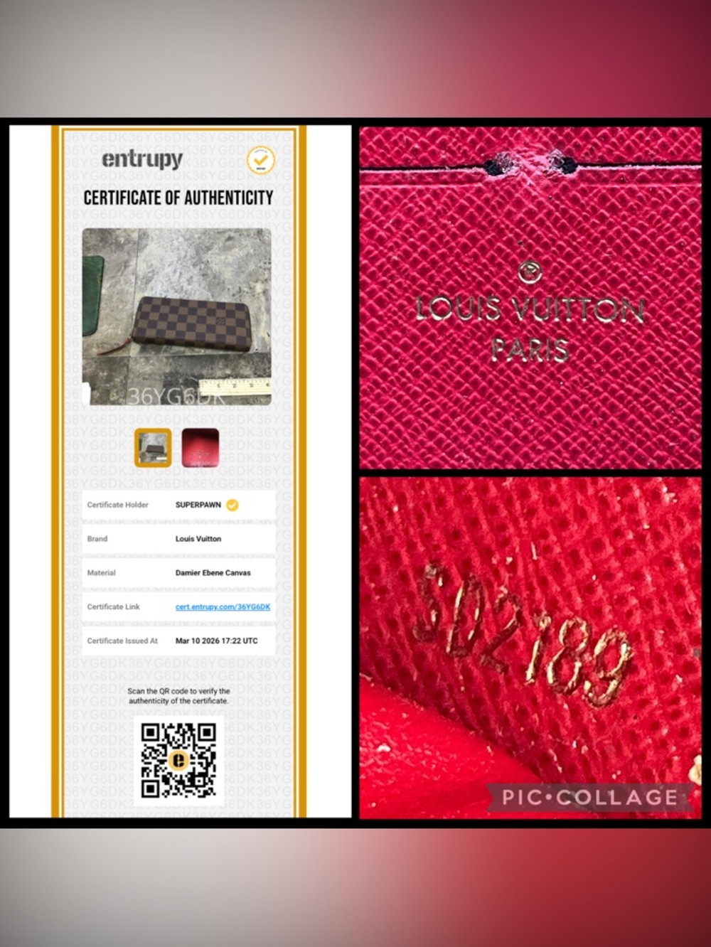 Louis Vuitton Damier Ebene Clemence Brown Zip Around Wallet - Picture 2 of 16